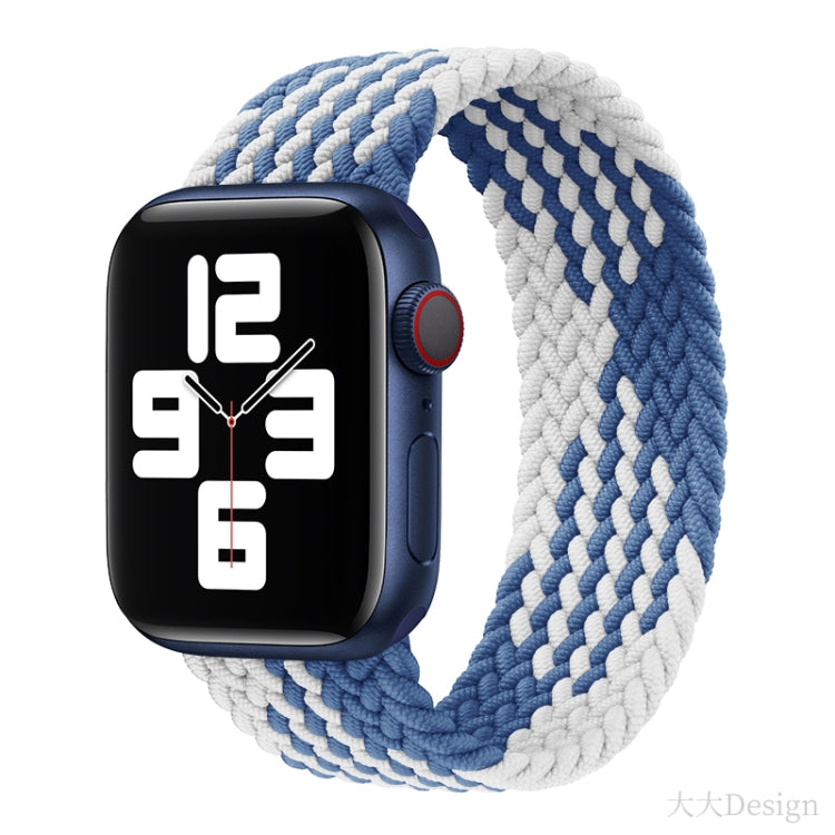 Nylon Single-turn Braided Watch Band For Apple Watch Series 8&7 41mm / SE 2&6&SE&5&4 40mm / 3&2&1 38mm, For Apple Watch Series 8&7 41mm,135mm, For Apple Watch Series 8&7 41mm, 135mm, For Apple Watch Series 8&7 41mm, 145mm