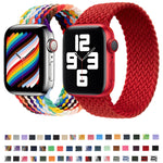 尼龍單圈編織錶帶，適用於 Apple Watch Series 8&7 41mm / SE 2&6&SE&5&4 40mm / 3&2&1 38mm，適用於 Apple Watch Series 8&7 41mm，135mm，適用於 Apple Watch Series 8&7 41mm，135mm