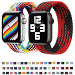 尼龍單圈編織錶帶，適用於 Apple Watch Series 8&7 41mm / SE 2&6&SE&5&4 40mm / 3&2&1 38mm，適用於 Apple Watch Series 8&7 41mm，145mm，適用於 Apple Watch Series 8&7 41mm，145mm