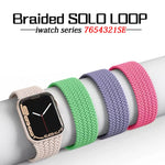 尼龍單圈編織錶帶，適用於 Apple Watch Series 8&7 41mm / SE 2&6&SE&5&4 40mm / 3&2&1 38mm，適用於 Apple Watch Series 8&7 41mm，145mm，適用於 Apple Watch Series 8&7 41mm，145mm