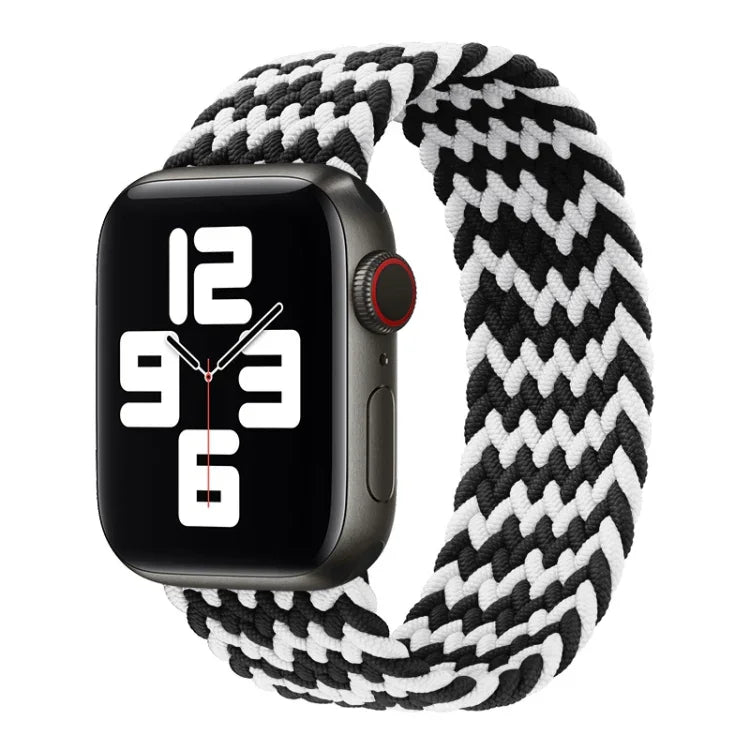 尼龍單圈編織錶帶，適用於 Apple Watch Series 8&7 41mm / SE 2&6&SE&5&4 40mm / 3&2&1 38mm，適用於 Apple Watch Series 8&7 41mm，155mm，適用於 Apple Watch Series 8&7 41mm，155mm
