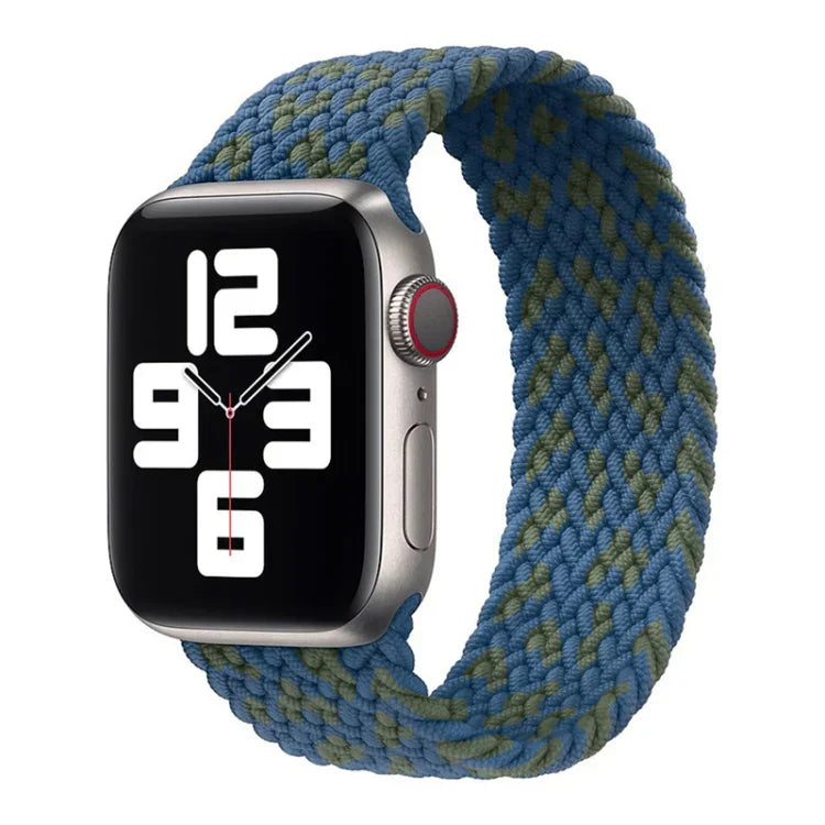 尼龍單圈編織錶帶，適用於 Apple Watch Series 8&7 41mm / SE 2&6&SE&5&4 40mm / 3&2&1 38mm，適用於 Apple Watch Series 8&7 41mm，155mm，適用於 Apple Watch Series 8&7 41mm，155mm