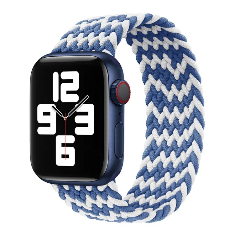 尼龍單圈編織錶帶，適用於 Apple Watch Series 8&7 41mm / SE 2&6&SE&5&4 40mm / 3&2&1 38mm，適用於 Apple Watch Series 8&7 41mm，155mm，適用於 Apple Watch Series 8&7 41mm，155mm