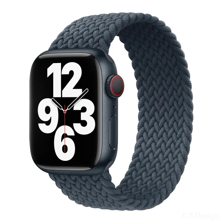 尼龍單圈編織錶帶，適用於 Apple Watch Series 8&7 41mm / SE 2&6&SE&5&4 40mm / 3&2&1 38mm，適用於 Apple Watch Series 8&7 41mm，155mm，適用於 Apple Watch Series 8&7 41mm，155mm