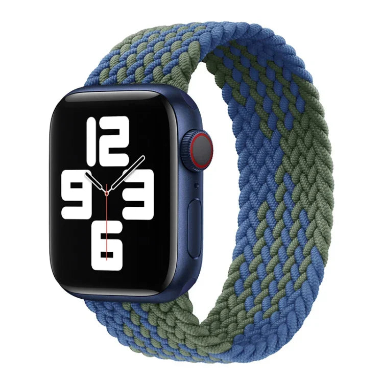 尼龍單圈編織錶帶，適用於 Apple Watch Series 8&7 41mm / SE 2&6&SE&5&4 40mm / 3&2&1 38mm，適用於 Apple Watch Series 8&7 41mm，155mm，適用於 Apple Watch Series 8&7 41mm，155mm