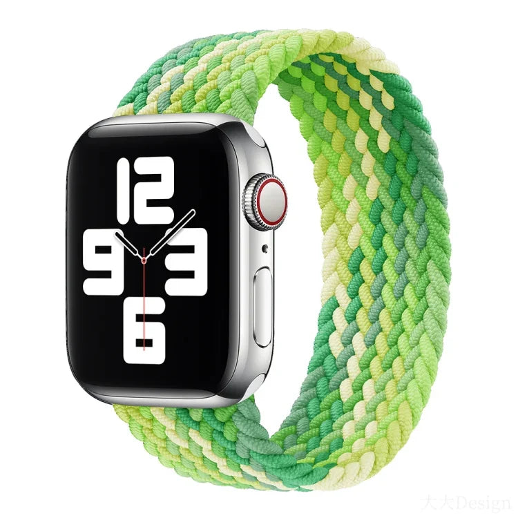 尼龍單圈編織錶帶，適用於 Apple Watch Series 8&7 41mm / SE 2&6&SE&5&4 40mm / 3&2&1 38mm，適用於 Apple Watch Series 8&7 41mm，155mm，適用於 Apple Watch Series 8&7 41mm，155mm
