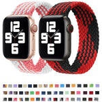 尼龍單圈編織錶帶，適用於 Apple Watch Series 8&7 41mm / SE 2&6&SE&5&4 40mm / 3&2&1 38mm，適用於 Apple Watch Series 8&7 41mm，155mm，適用於 Apple Watch Series 8&7 41mm，155mm
