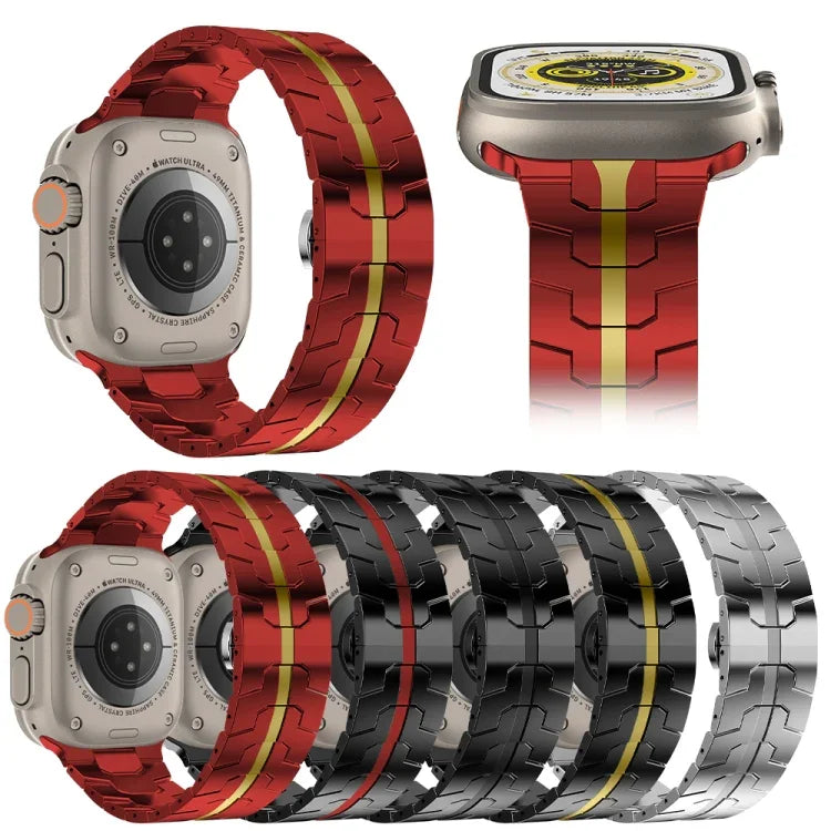 鋼製錶帶，適用於 Apple Watch Series 8&7 41mm / SE 2&6&SE&5&4 40mm / 3&2&1 38mm，適用於 Apple Watch Ultra 49mm / Series 8&7 45mm / SE 2&6&SE&5&4 44mm / 3&2&1 42mm