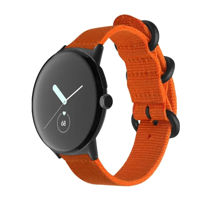 編織尼龍鋼扣錶帶，適用於 Google Pixel Watch 4 / 3 / 2 / 1 41mm