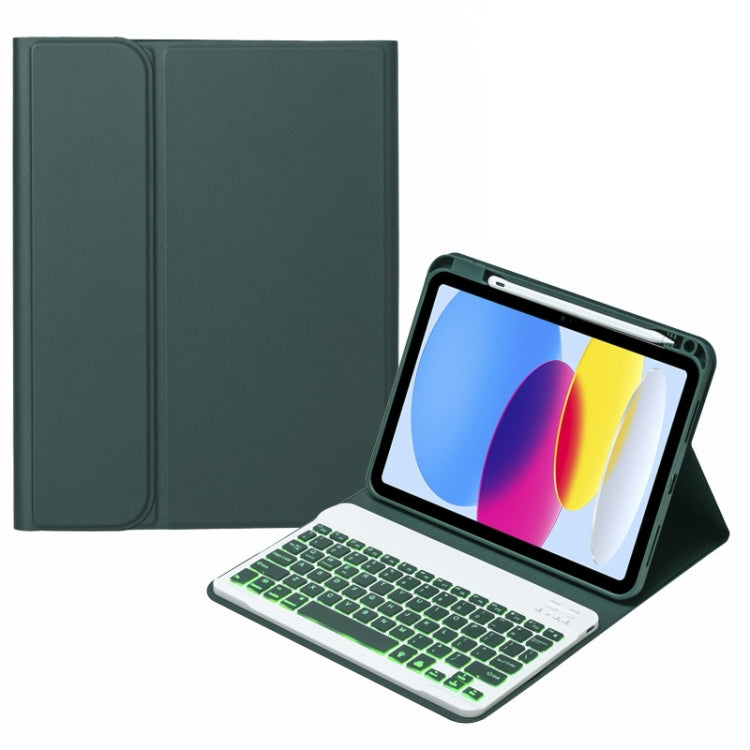 SA-10DS 背光藍牙鍵盤皮套附筆槽，適用於 iPad 第十代 10.9 吋 2022