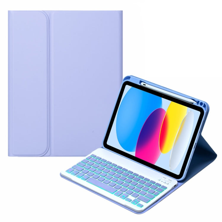 SA-10DS 背光藍牙鍵盤皮套附筆槽，適用於 iPad 第十代 10.9 吋 2022
