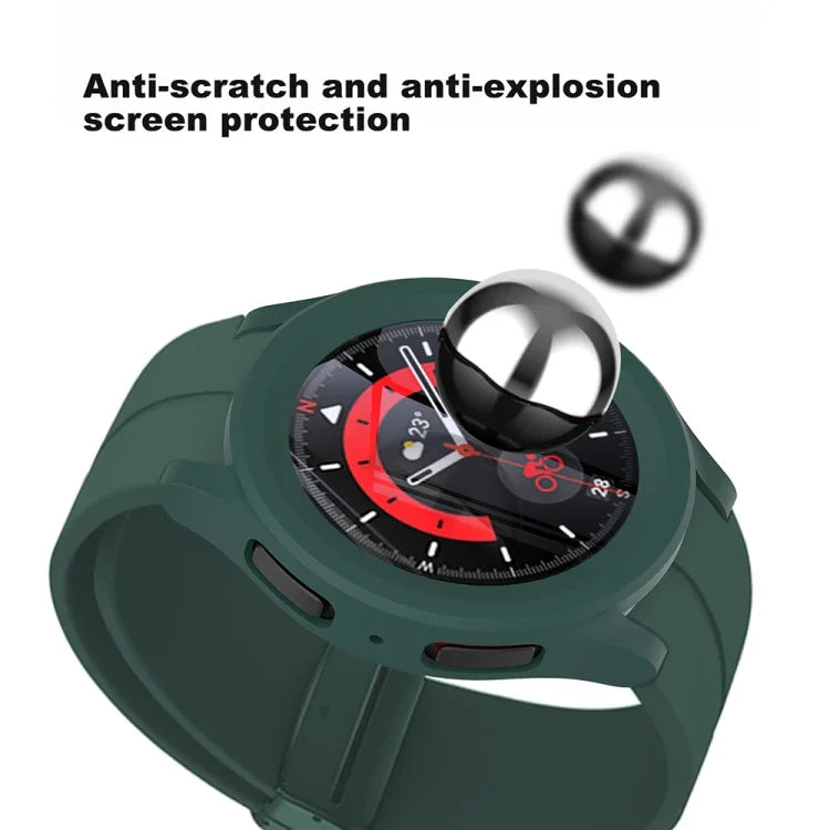 PC + 鋼化膜燃油噴射錶殼，適用於 Samsung Galaxy Watch5 Pro 45mm
