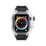 氟橡膠透明錶帶保護殼，適用於 Apple Watch Series 8&7 45mm，適用於 Apple Watch Series 8&7 45mm/SE 2&6&SE&5&4 44mm