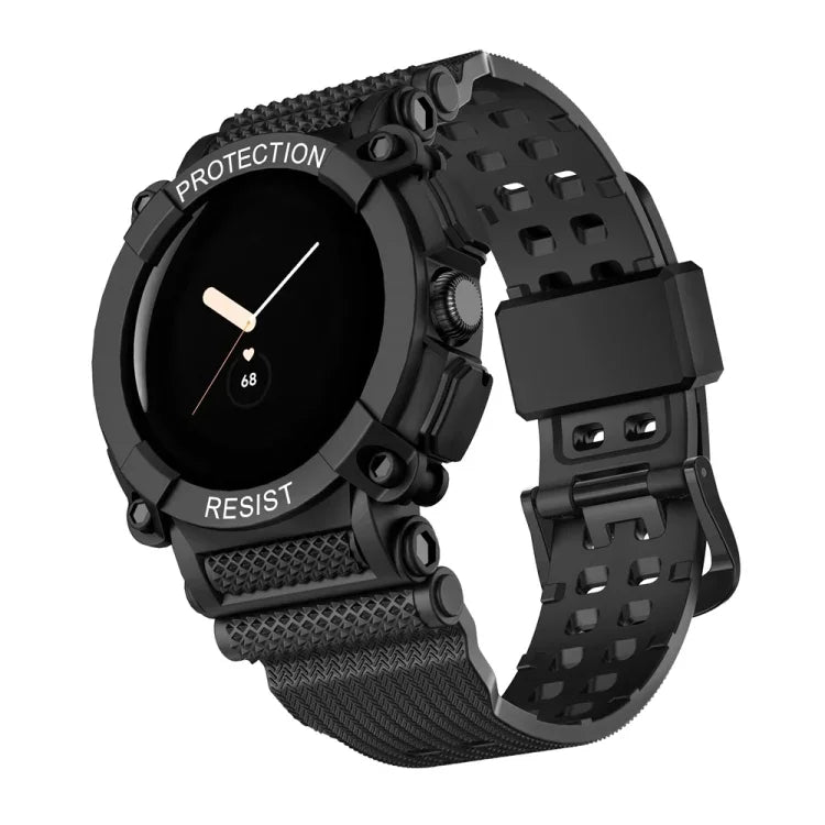 三防純色一體成型錶帶，適用於 Google Pixel Watch