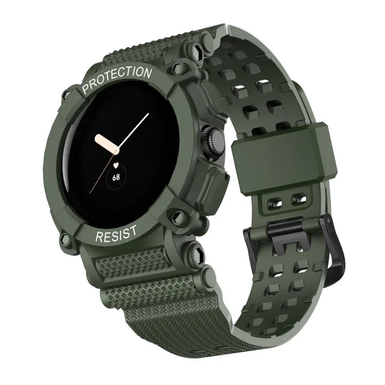三防純色一體成型錶帶，適用於 Google Pixel Watch