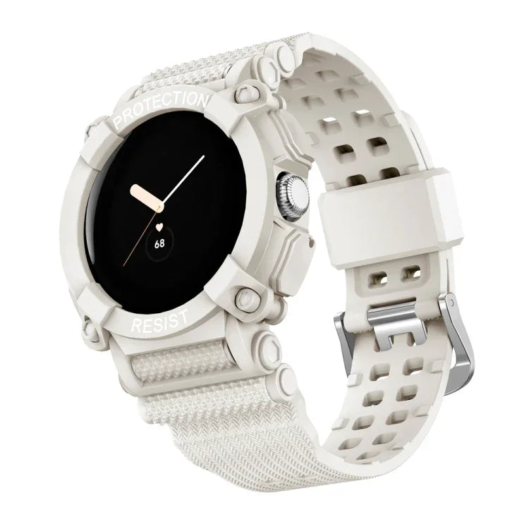 三防純色一體成型錶帶，適用於 Google Pixel Watch