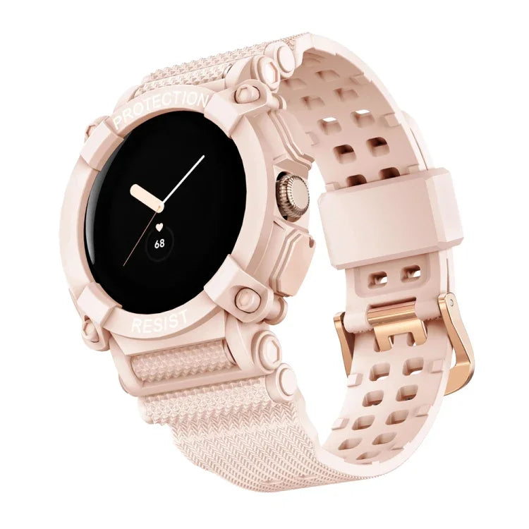 三防純色一體成型錶帶，適用於 Google Pixel Watch