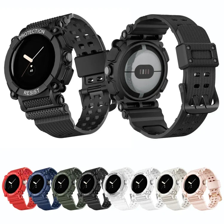 三防純色一體成型錶帶，適用於 Google Pixel Watch