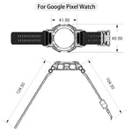 三防純色一體成型錶帶，適用於 Google Pixel Watch