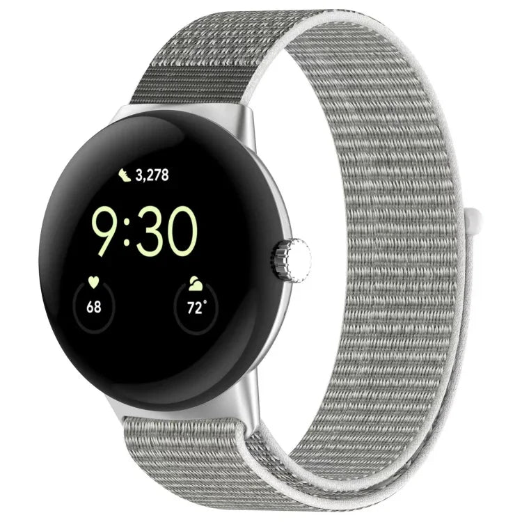 金屬頭尼龍環錶帶，適用於 Google Pixel Watch 4 / 3 / 2 / 1 41mm