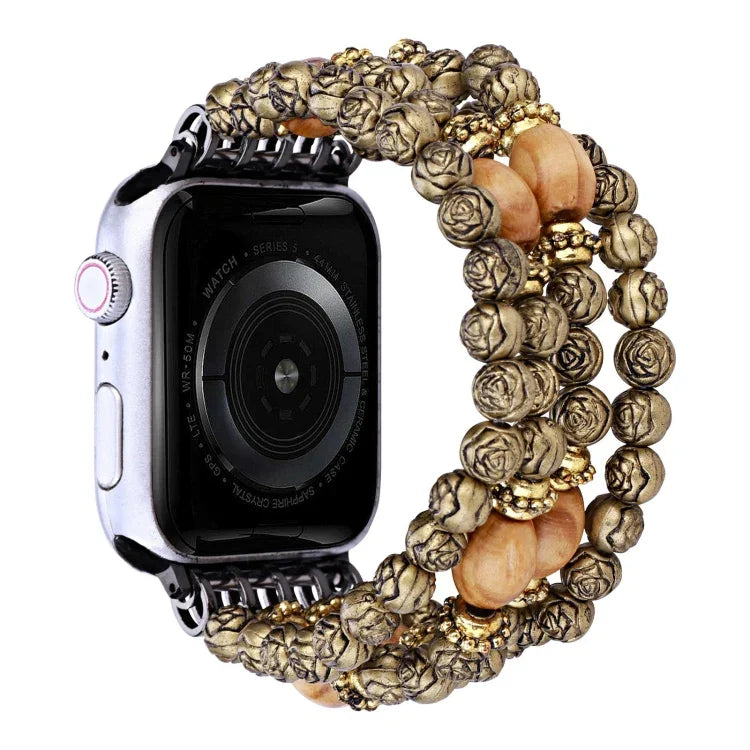玫瑰珠錶帶，適用於 Apple Watch Ultra 49mm / Series 8&7 45mm，適用於 Apple Watch Series 8&7 41mm