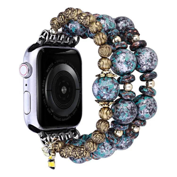 玫瑰珠錶帶，適用於 Apple Watch Ultra 49mm / Series 8&7 45mm，適用於 Apple Watch Series 8&7 41mm