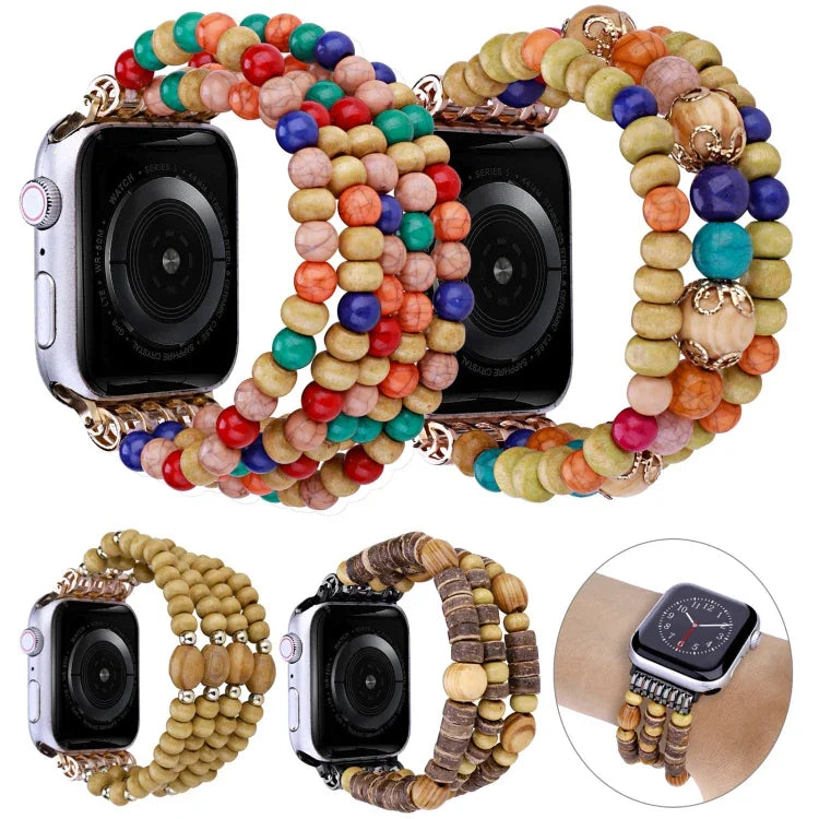 木珠錶帶，適用於 Apple Watch Ultra 49mm / Series 8&7 45mm，適用於 Apple Watch Series 8&7 41mm