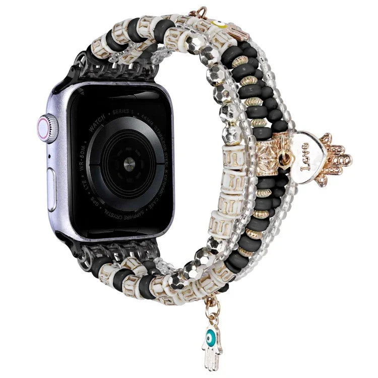 森林風格珠子錶帶，適用於 Apple Watch Ultra 49mm / Series 8&7 45mm，適用於 Apple Watch Series 8&7 41mm