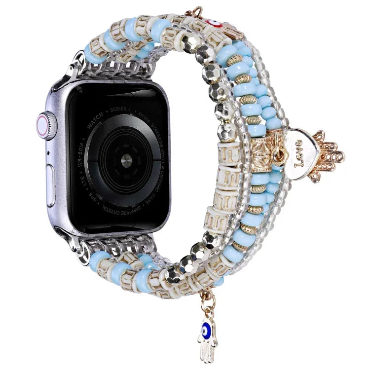 森林風格珠子錶帶，適用於 Apple Watch Ultra 49mm / Series 8&7 45mm，適用於 Apple Watch Series 8&7 41mm