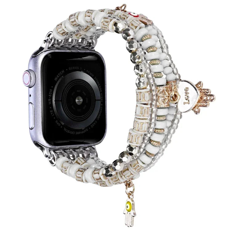 森林風格珠子錶帶，適用於 Apple Watch Ultra 49mm / Series 8&7 45mm，適用於 Apple Watch Series 8&7 41mm
