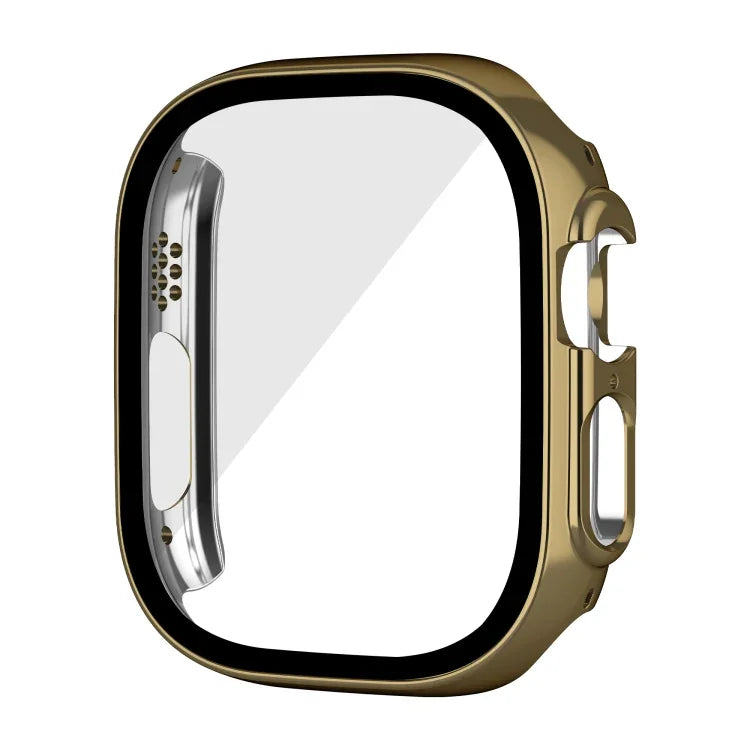 Plating Gloss PC Tempered Glass Integral Watch Case, For Apple Watch Ultra 3 / 2 / 1 49mm