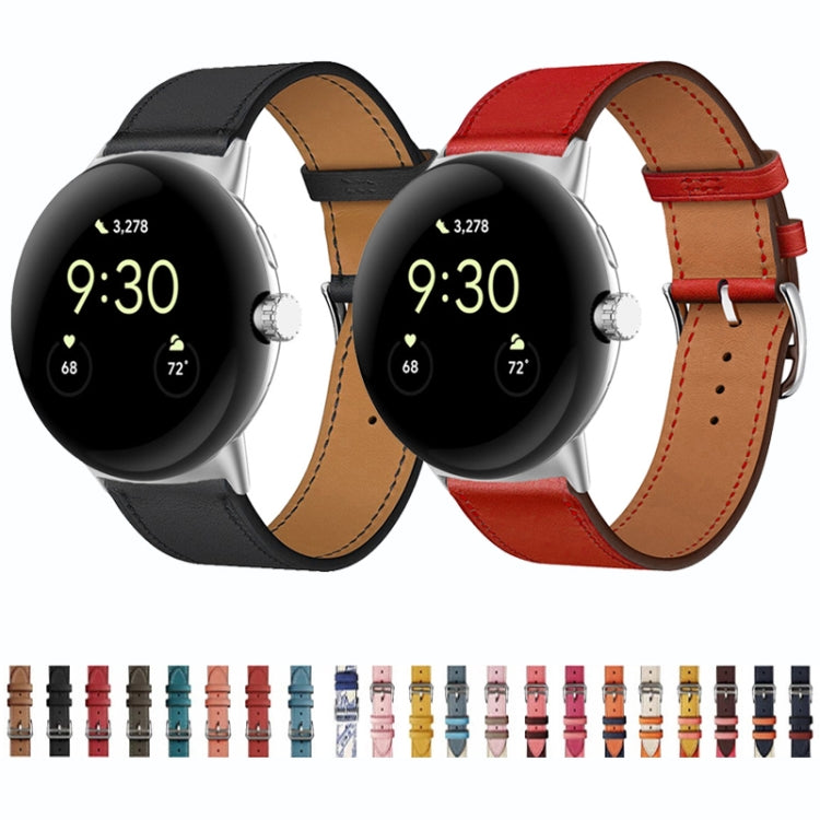 真皮錶帶，適用於 Google Pixel Watch 4 / 3 / 2 / 1 41mm