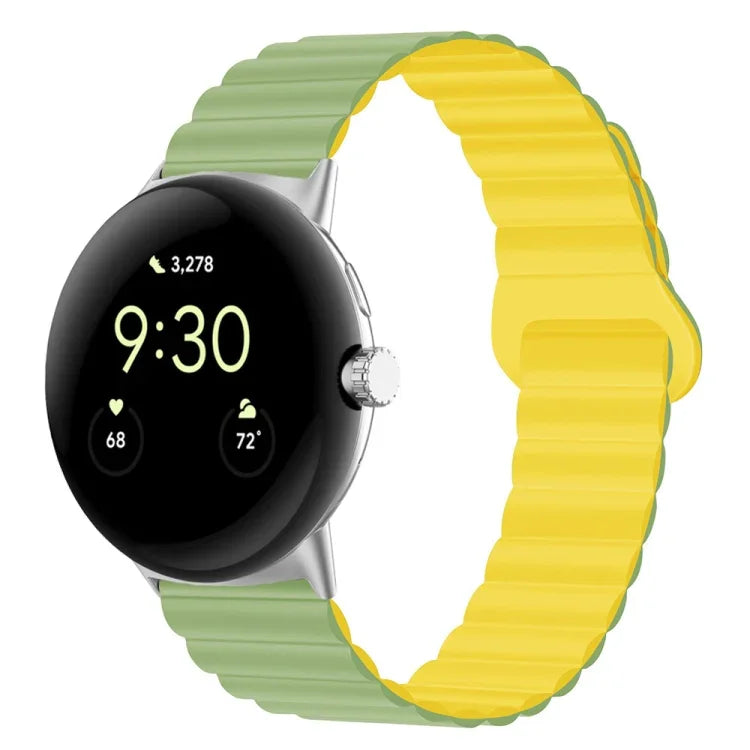 反扣磁性矽膠錶帶，適用於 Google Pixel Watch 4 / 3 / 2 / 1 41mm