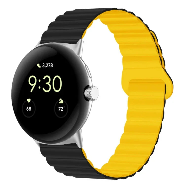 反扣磁性矽膠錶帶，適用於 Google Pixel Watch 4 / 3 / 2 / 1 41mm