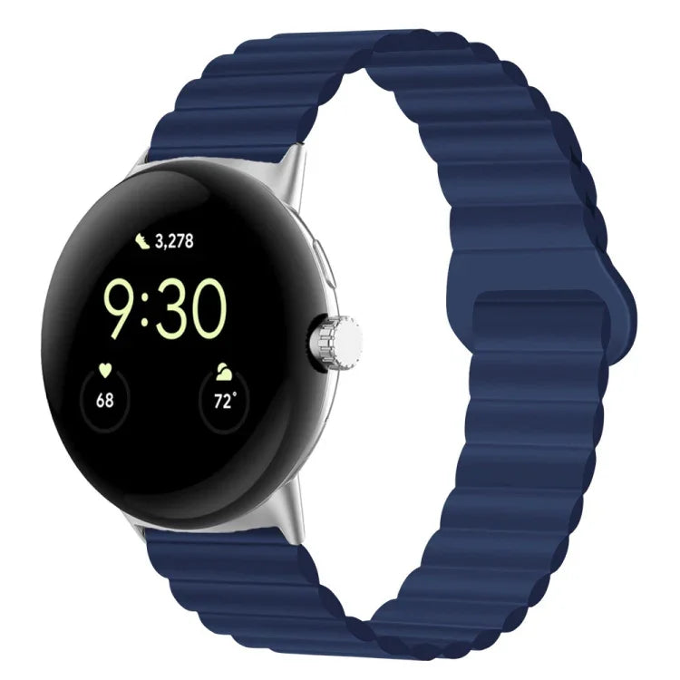 反扣磁性矽膠錶帶，適用於 Google Pixel Watch 4 / 3 / 2 / 1 41mm