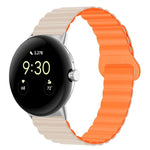 反扣磁性矽膠錶帶，適用於 Google Pixel Watch 4 / 3 / 2 / 1 41mm