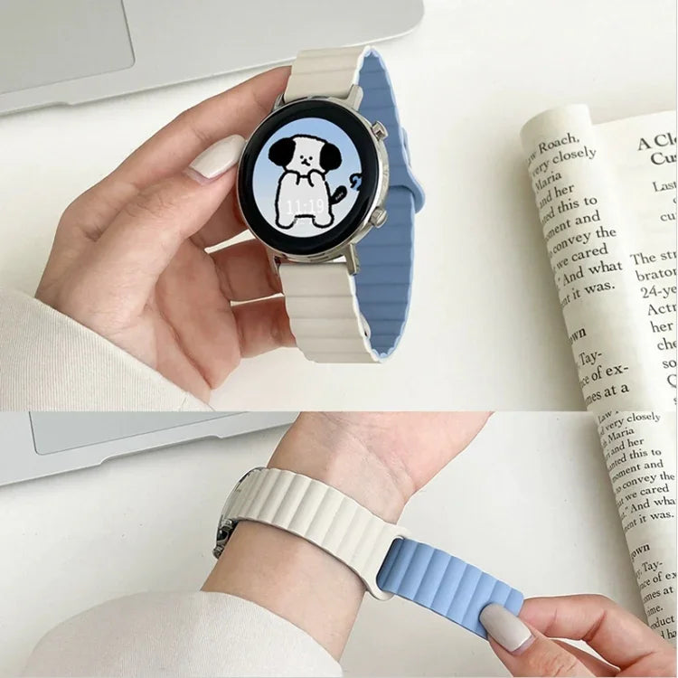 反扣磁性矽膠錶帶，適用於 Google Pixel Watch 4 / 3 / 2 / 1 41mm