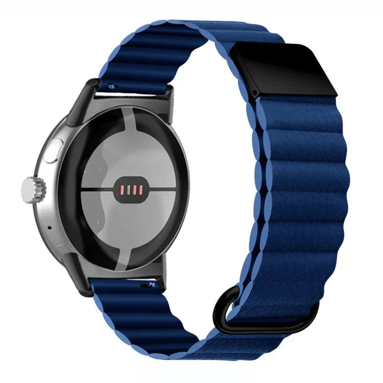 反向扣磁吸真皮錶帶，適用於 Google Pixel Watch 4 / 3 / 2 / 1 41mm