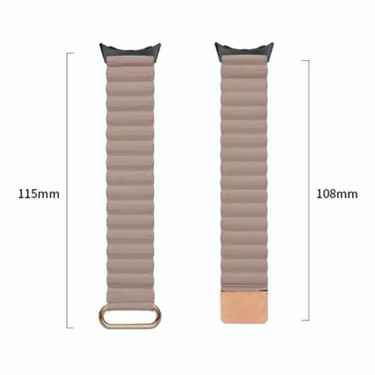反向扣磁吸真皮錶帶，適用於 Google Pixel Watch 4 / 3 / 2 / 1 41mm