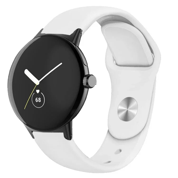 純色反向扣矽膠錶帶，適用於 Google Pixel Watch 4 / 3 / 2 / 1 41mm