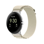 尼龍環銀色連接器錶帶，適用於 Google Pixel Watch 4 / 3 / 2 / 1 41mm