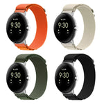 尼龍環銀色連接器錶帶，適用於 Google Pixel Watch 4 / 3 / 2 / 1 41mm