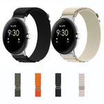 尼龍環銀色連接器錶帶，適用於 Google Pixel Watch 4 / 3 / 2 / 1 41mm