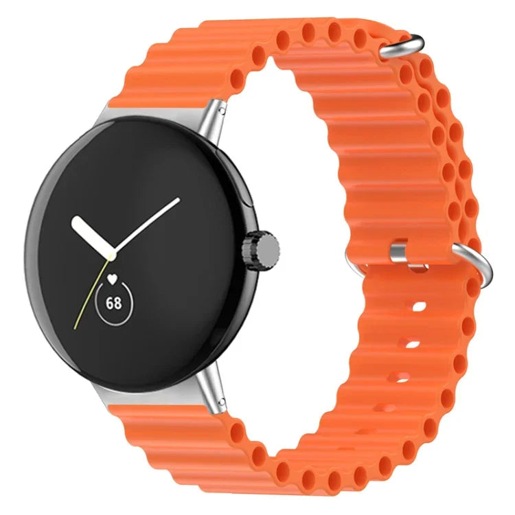 海洋矽膠錶帶，適用於 Google Pixel Watch 4 / 3 / 2 / 1 41mm