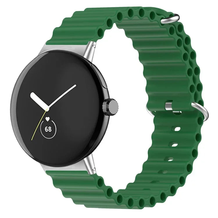 海洋矽膠錶帶，適用於 Google Pixel Watch 4 / 3 / 2 / 1 41mm