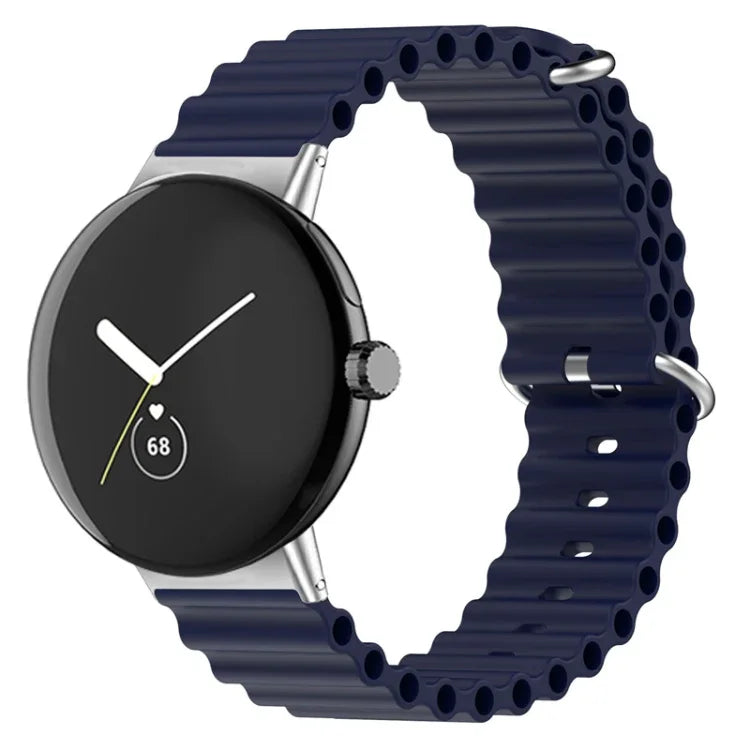 海洋矽膠錶帶，適用於 Google Pixel Watch 4 / 3 / 2 / 1 41mm