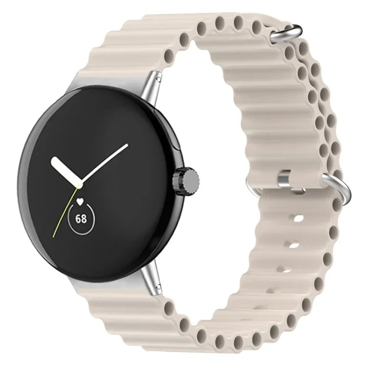 海洋矽膠錶帶，適用於 Google Pixel Watch 4 / 3 / 2 / 1 41mm