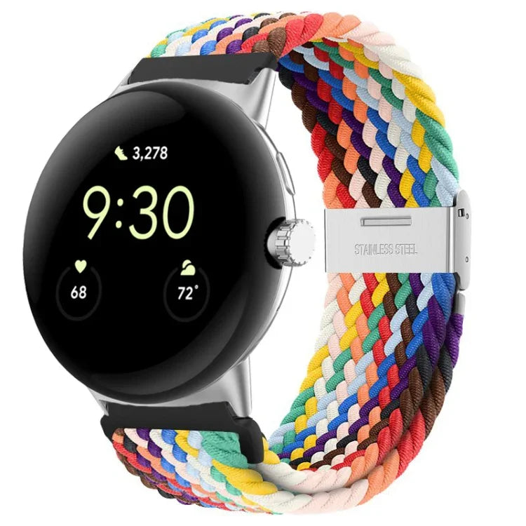 金屬扣尼龍錶帶，適用於 Google Pixel Watch 4 / 3 / 2 / 1 41mm