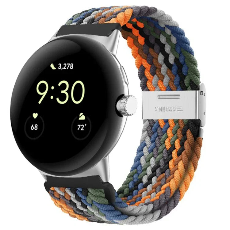金屬扣尼龍錶帶，適用於 Google Pixel Watch 4 / 3 / 2 / 1 41mm