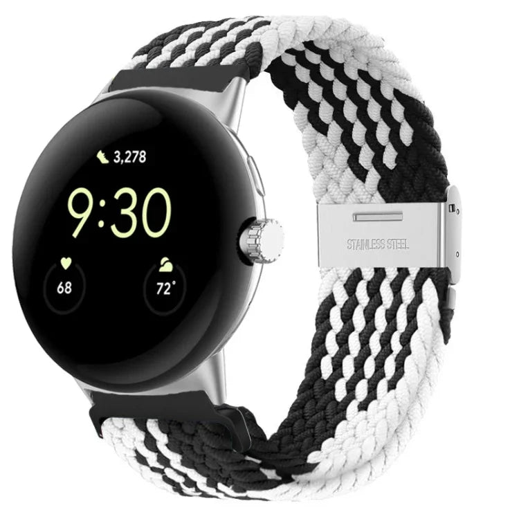 金屬扣尼龍錶帶，適用於 Google Pixel Watch 4 / 3 / 2 / 1 41mm
